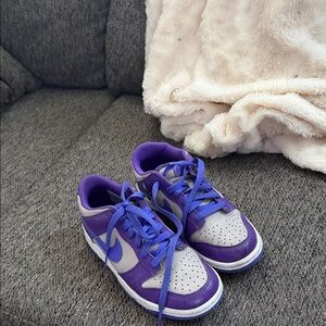 Kids Purple and Gray Athletic Sneakers